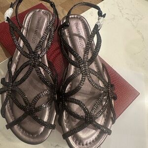Tamara Mellon Glittering Black Sandals